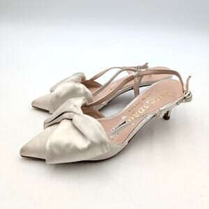 Kate Spade New York Marseille Bow Pump Women's Ivory Multi Size US5B EU35